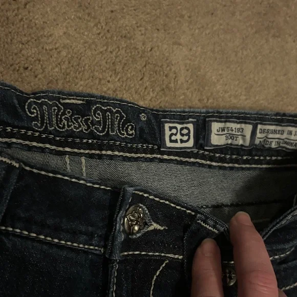 Miss Me Women's Embellished Dark Blue Jeans - Picture 4 of 8